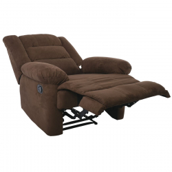 JULIA Πολυθρόνα Relax Σαλονιού - Καθιστικού, Ύφασμα Καφέ  93x90x100cm