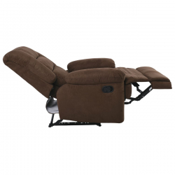 JULIA Πολυθρόνα Relax Σαλονιού - Καθιστικού, Ύφασμα Καφέ  93x90x100cm