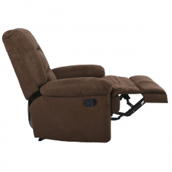 JULIA Πολυθρόνα Relax Σαλονιού - Καθιστικού, Ύφασμα Καφέ  93x90x100cm