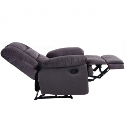 JULIA Πολυθρόνα Relax Σαλονιού - Καθιστικού, Ύφασμα Καφέ  93x90x100cm