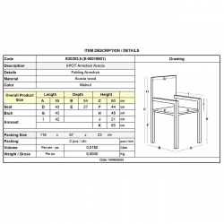 SPOT Πολυθρόνα Πτυσσόμενη Ξύλο Acacia  55x54x90cm