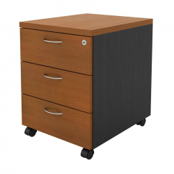 ΣΥΡΤΑΡΙΕΡΑ Τροχήλατη, Με 3 συρτάρια, Απόχρωση Dark Grey - Cherry  40x48x56cm