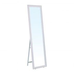 MIRROR Καθρέπτης Δαπέδου Τοίχου Ξύλινος Antique White  39x2,5x148cm