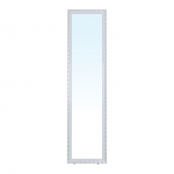 MIRROR Καθρέπτης Δαπέδου Τοίχου Ξύλινος Antique White  39x2,5x148cm