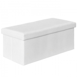 ORION Σκαμπό Αποθηκευτικό - Βοηθητικό, PU Άσπρο  80x38x38cm
