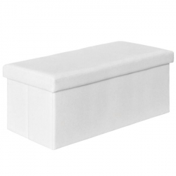 ORION Σκαμπό Αποθηκευτικό - Βοηθητικό, PU Άσπρο  80x38x38cm