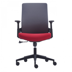 BF8950 Πολυθρόνα Γραφείου Mesh Γκρι, Ύφασμα  Μπορντώ  64x64x98/110cm