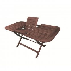 EASY Τραπέζι Επεκτ/νο Πτυσ/νο Ξύλο Acacia  120+40x80 H.74cm