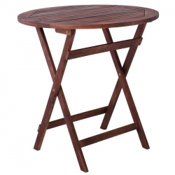 EASY Τραπέζι Πτυσσόμενο Ξύλο Acacia  Φ60cm H.70cm