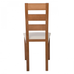 MILLER Καρέκλα Οξιά Aroma Beech, PVC Εκρού  45x52x97cm