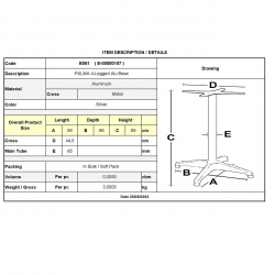 PALMA Βάση Τραπεζιού 4-Νυχη, Αλουμίνιο Απόχρωση Shiny Silver (2,30kg)  66x66 H.69cm