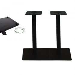 PRATO-R Βάση Τραπεζιού Μακρόστενη με ρεγουλατόρο Μέταλλο Βαφή Μαύρο (21,10kg)  70x40cm H.73cm