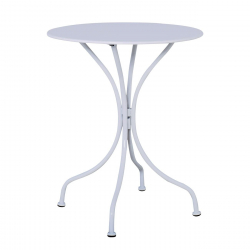 PARK Τραπέζι Μέταλλο Βαφή Άσπρο  Φ60cm H.70cm