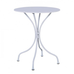 PARK Τραπέζι Μέταλλο Βαφή Άσπρο  Φ60cm H.70cm