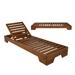 VERANO Ξαπλώστρα (A) Καρυδί Οξιά  74x213x22cm