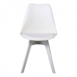 MARTIN-II Καρέκλα PP Άσπρο, Μονταρισμένη Ταπετσαρία  49x56x83cm