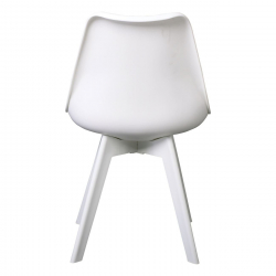MARTIN-II Καρέκλα PP Άσπρο, Μονταρισμένη Ταπετσαρία  49x56x83cm