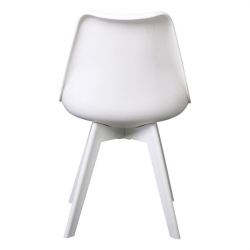 MARTIN-II Καρέκλα PP Άσπρο, Μονταρισμένη Ταπετσαρία  49x56x83cm