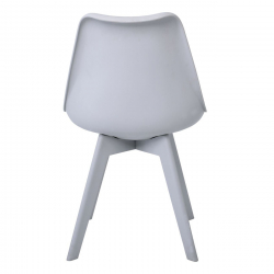 MARTIN-II Καρέκλα PP Γκρι, Μονταρισμένη Ταπετσαρία  49x56x83cm