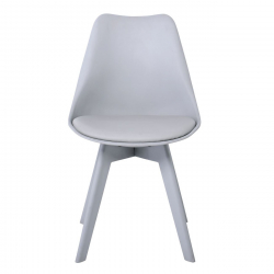 MARTIN-II Καρέκλα PP Γκρι, Μονταρισμένη Ταπετσαρία  49x56x83cm