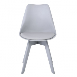 MARTIN-II Καρέκλα PP Γκρι, Μονταρισμένη Ταπετσαρία  49x56x83cm