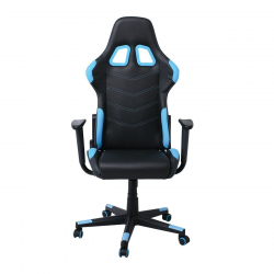 BF9150 Gaming Πολυθρόνα Γραφείου, Ανάκλιση Πλάτης έως 90°, Pu Μαύρο - Μπλε  67x69x124/134cm