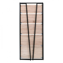 Ραφιέρα Πτυσσόμενη Μέταλλο Βαφή Μαύρο - Sonoma  64x32x153cm