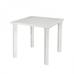 NETTUNO Τραπέζι Dining Κήπου- Βεράντας, PP Άσπρο  80x80x72cm