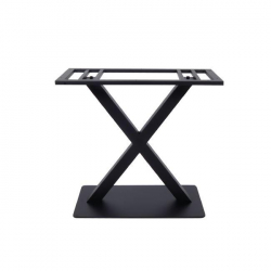 FERRO Βάση Τραπεζιού Μακρόστενη, Μέταλλο Μαύρο (21Kg)  70x40cm H.72cm