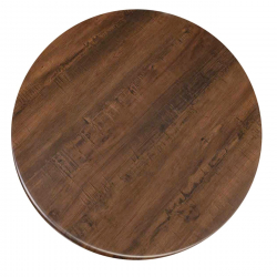 Contract Sliq Normal Επιφάνεια Τραπεζιού τ.Werzalit, Απόχρωση Walnut  Φ60cm/16mm