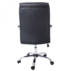 BF5100 Πολυθρόνα Διευθυντή Βάση Μέταλλο Χρώμιο - PU Μαύρο  60x70x104/114cm