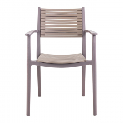 AKRON Πολυθρόνα PP-UV Sand Beige - Tortora  60x55x85cm