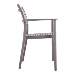 AKRON Πολυθρόνα PP-UV Sand Beige - Tortora  60x55x85cm