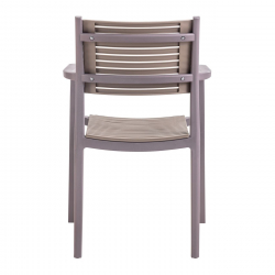 AKRON Πολυθρόνα PP-UV Sand Beige - Tortora  60x55x85cm