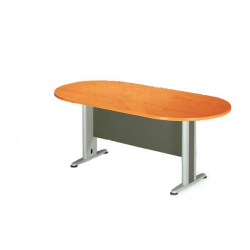 ΣΥΝΕΔΡΙΟΥ Τραπέζι Οβάλ Απόχρωση Dark Grey - Cherry  240x120x75cm