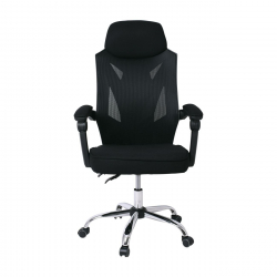 BF9450 Πολυθρόνα Relax Γραφείου Διευθυντή, Βάση Χρώμιο, PP Μαύρο, Mesh Μαύρο  65x64x118/126cm