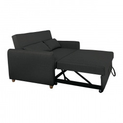 MOTTO Καναπές - Κρεβάτι Σαλονιού - Καθιστικού, Ύφασμα Ανθρακί  140x86x86 / Κρεβ.118x189x45cm