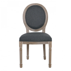 JAMESON Καρέκλα Τραπεζαρίας Σαλονιού, Decape, Ύφασμα Γκρι  49x55x95cm