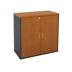 ΝΤΟΥΛΑΠΙ-Α Γραφείου Δίφυλλο, 2 Ράφια, Απόχρωση Dark Grey -Cherry  80x40x82cm