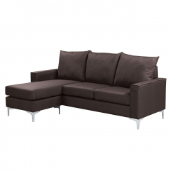 AVANT  Καναπές Σαλονιού Καθιστικού Γωνία Αναστρέψιμος Ύφασμα Καφέ  192x127x72/H.83cm