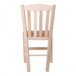 CASA Καρέκλα Οξιά Άβαφη με Ψάθα Αβίδωτη  42x45x88cm