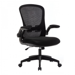 BF2920 Πολυθρόνα Γραφείου, Ανακλινόμενα Μπράτσα, Mesh Μαύρο  61x65x96/106cm
