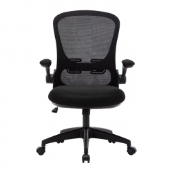 BF2920 Πολυθρόνα Γραφείου, Ανακλινόμενα Μπράτσα, Mesh Μαύρο  61x65x96/106cm