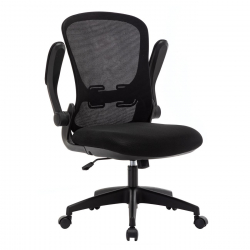 BF2920 Πολυθρόνα Γραφείου, Ανακλινόμενα Μπράτσα, Mesh Μαύρο  61x65x96/106cm