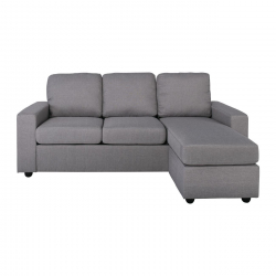 PORTLAND-W Καναπές Σαλονιού - Καθιστικού, Γωνία Αναστρέψιμος Ύφασμα Ανοιχτό Γκρι  203x140x85cm H.88cm