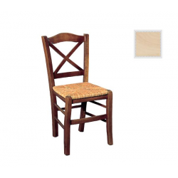 METRO Καρέκλα Οξιά Άβαφη με Ψάθα Αβίδωτη  43x47x88cm