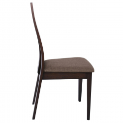 SAMBER Καρέκλα, Οξιά Καρυδί Burn Beech, Ύφασμα Καφέ  50x57x101cm