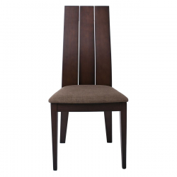 SAMBER Καρέκλα, Οξιά Καρυδί Burn Beech, Ύφασμα Καφέ  50x57x101cm