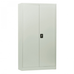 ΝΤΟΥΛΑΠΑ Δίφυλλη, 4 Ράφια, Μέταλλο Βαφή Άσπρο  90x40x185cm