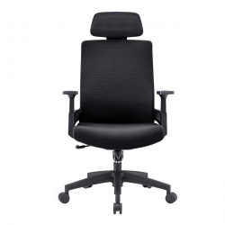 BF8900 Πολυθρόνα Γραφείου Διευθυντή, Mesh Μαύρο, Ύφασμα Μαύρο  64x66x116/128cm